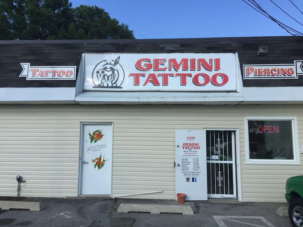 Gemini Tattoo Boutique Inc | 1698 Annapolis Rd, Odenton, MD 21113, USA | Phone: (410) 551-9808