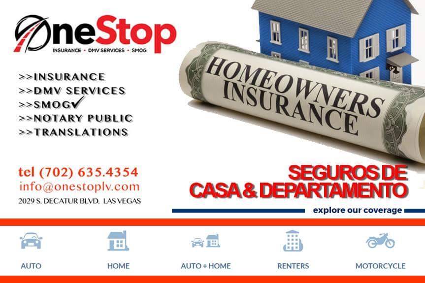 One Stop Insurance & Auto Registration Services | 2029 S Decatur Blvd, Las Vegas, NV 89102, USA | Phone: (702) 635-4354
