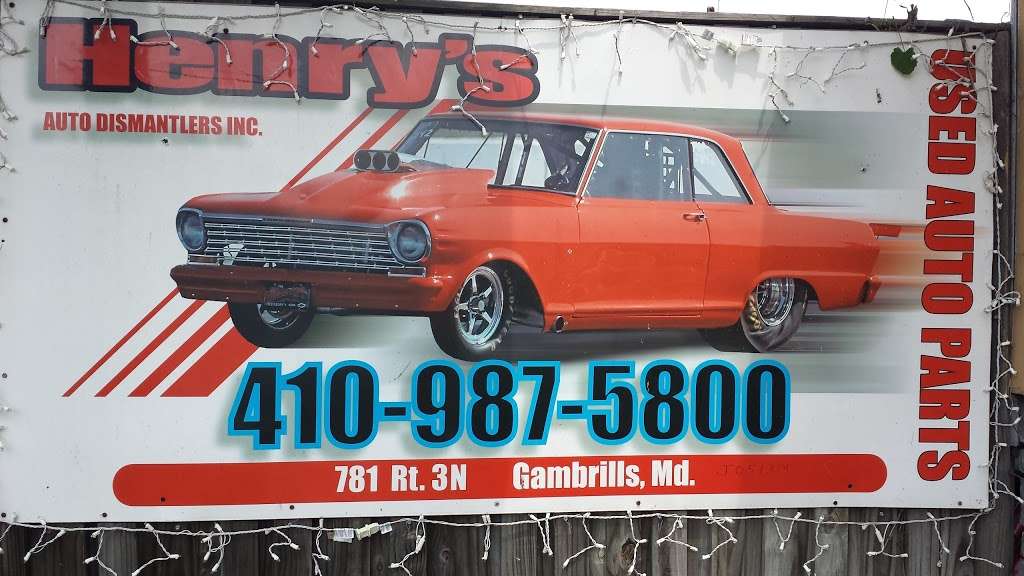 HENRYS AUTO PARTS | 781 MD RT3, Gambrills, MD 21054, USA | Phone: (410) 987-5800