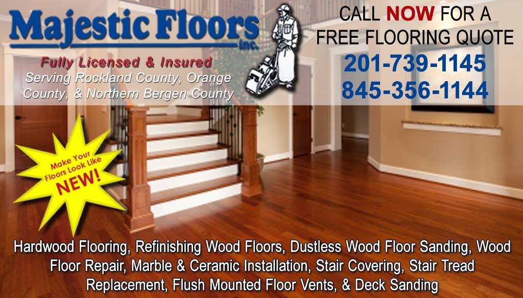 Majestic Floors | Dustless Hardwood Floor Sanding NY | 12 Birchwood Ave, Nanuet, NY 10954, USA | Phone: (845) 356-1144