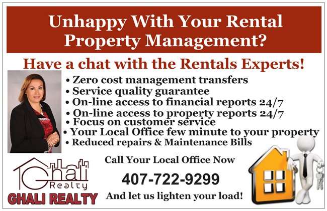 Ghali Realty & Property Management | 2000 Falcon Trace Blvd #148, Orlando, FL 32837, USA | Phone: (407) 776-4149