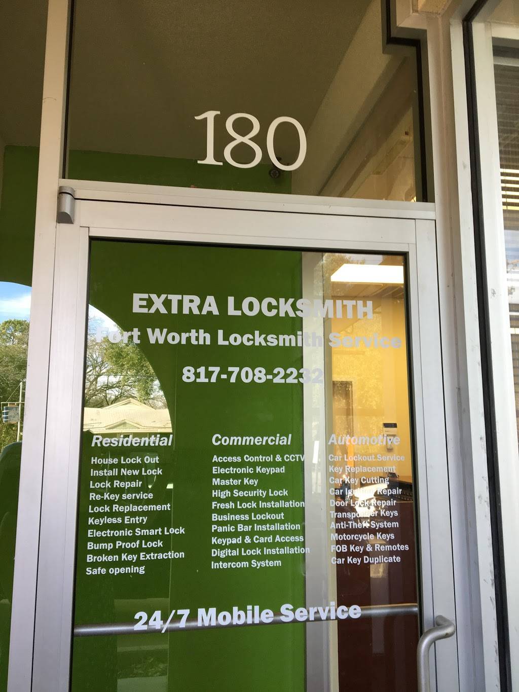 Extra Locksmith | 911 N Sylvania Ave Suite 180, Fort Worth, TX 76111, USA | Phone: (817) 708-2232