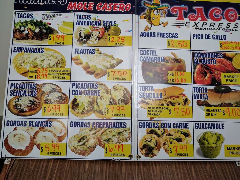 Taco Express Mexican Grill | 3401 Fairfield Ct ste a, Lafayette, IN 47909, USA | Phone: (765) 474-7733