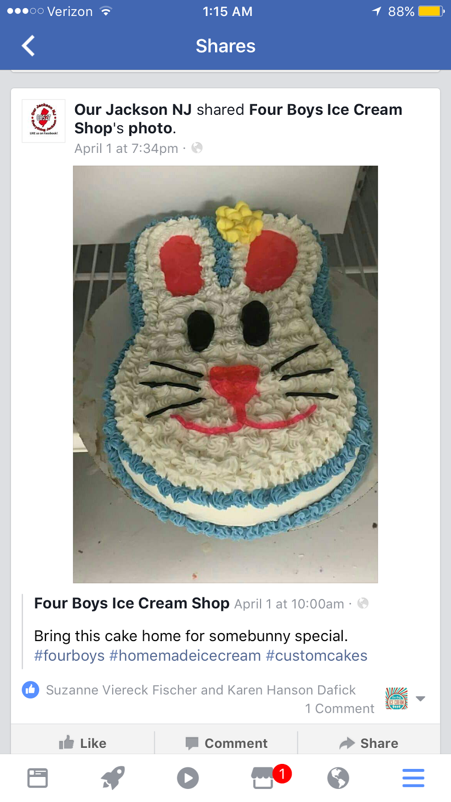 Four Boys Ice Cream Shop | 3 Tennent Ave, Englishtown, NJ 07726, USA | Phone: (732) 446-3452