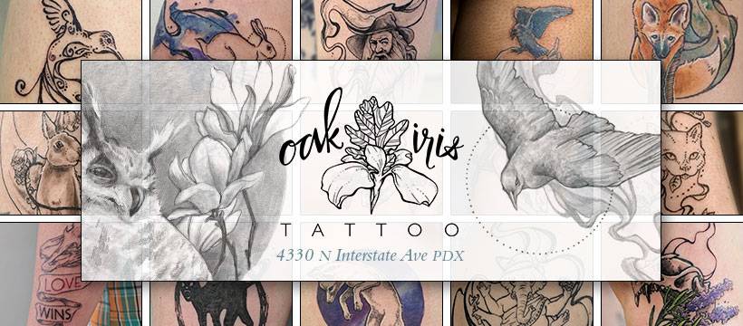 Oak Iris Tattoo | 4330 N Interstate Ave, Portland, OR 97217, USA | Phone: (503) 803-1736