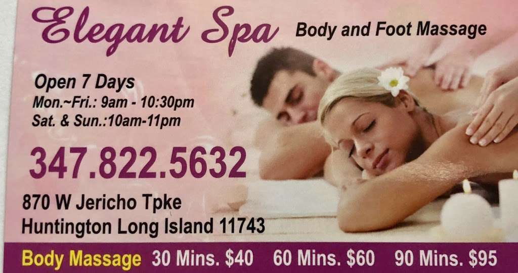 Elegant Spa | 6042, 870 W Jericho Turnpike, Huntington, NY 11743, USA | Phone: (347) 822-5632