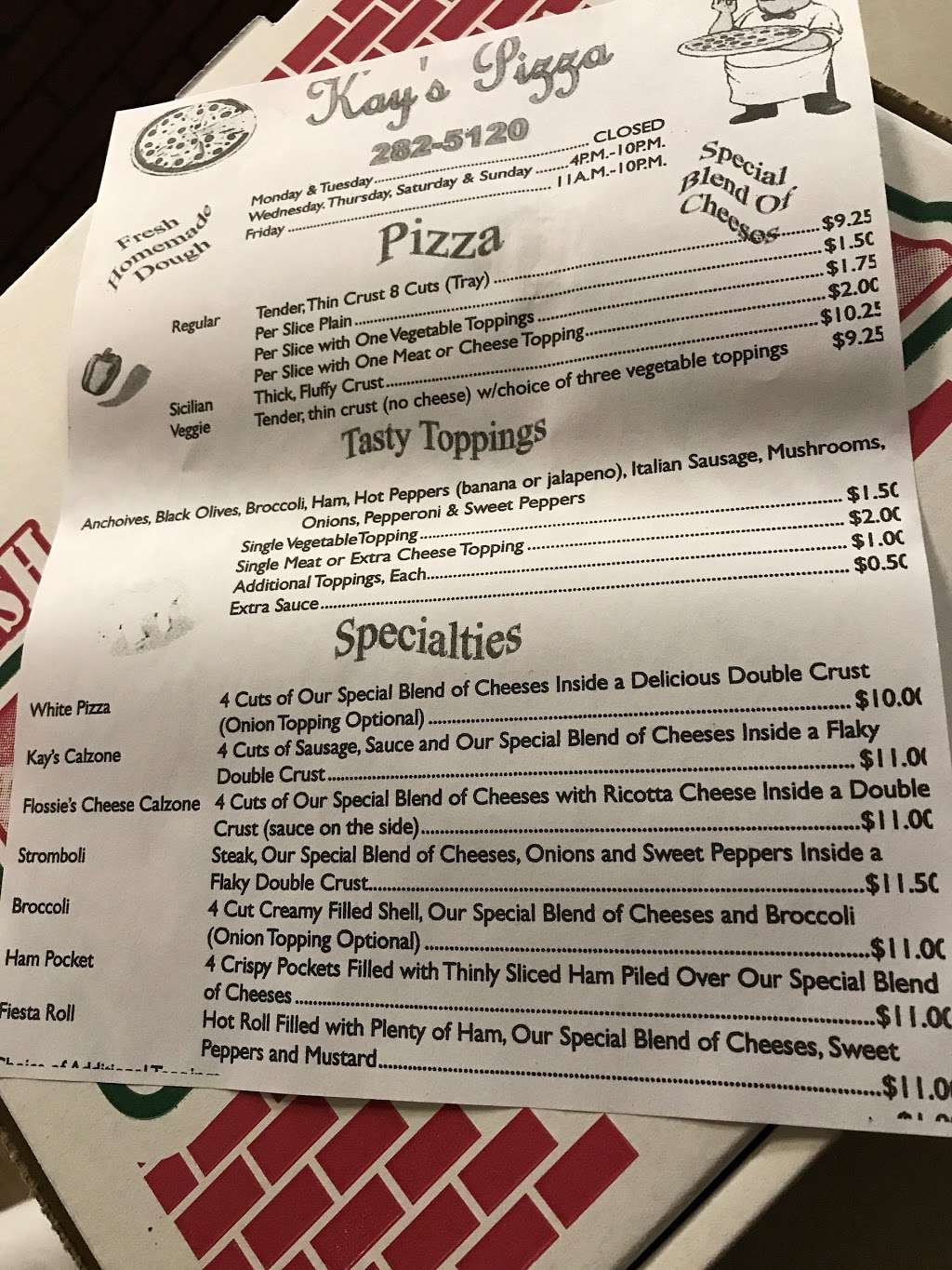 Kays Pizza | 333 Main St, Childs, PA 18407, USA | Phone: (570) 282-5120