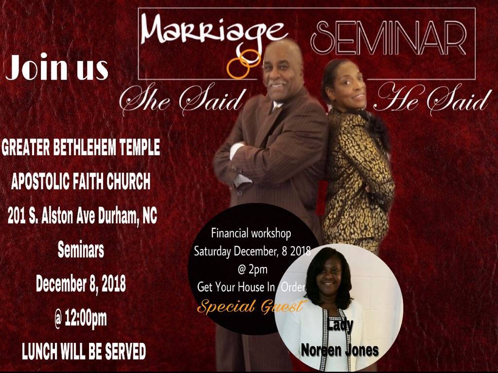 Greater Bethlehem Temple Apostolic Faith Church | 201 S Alston Ave, Durham, NC 27701, USA | Phone: (919) 683-1291