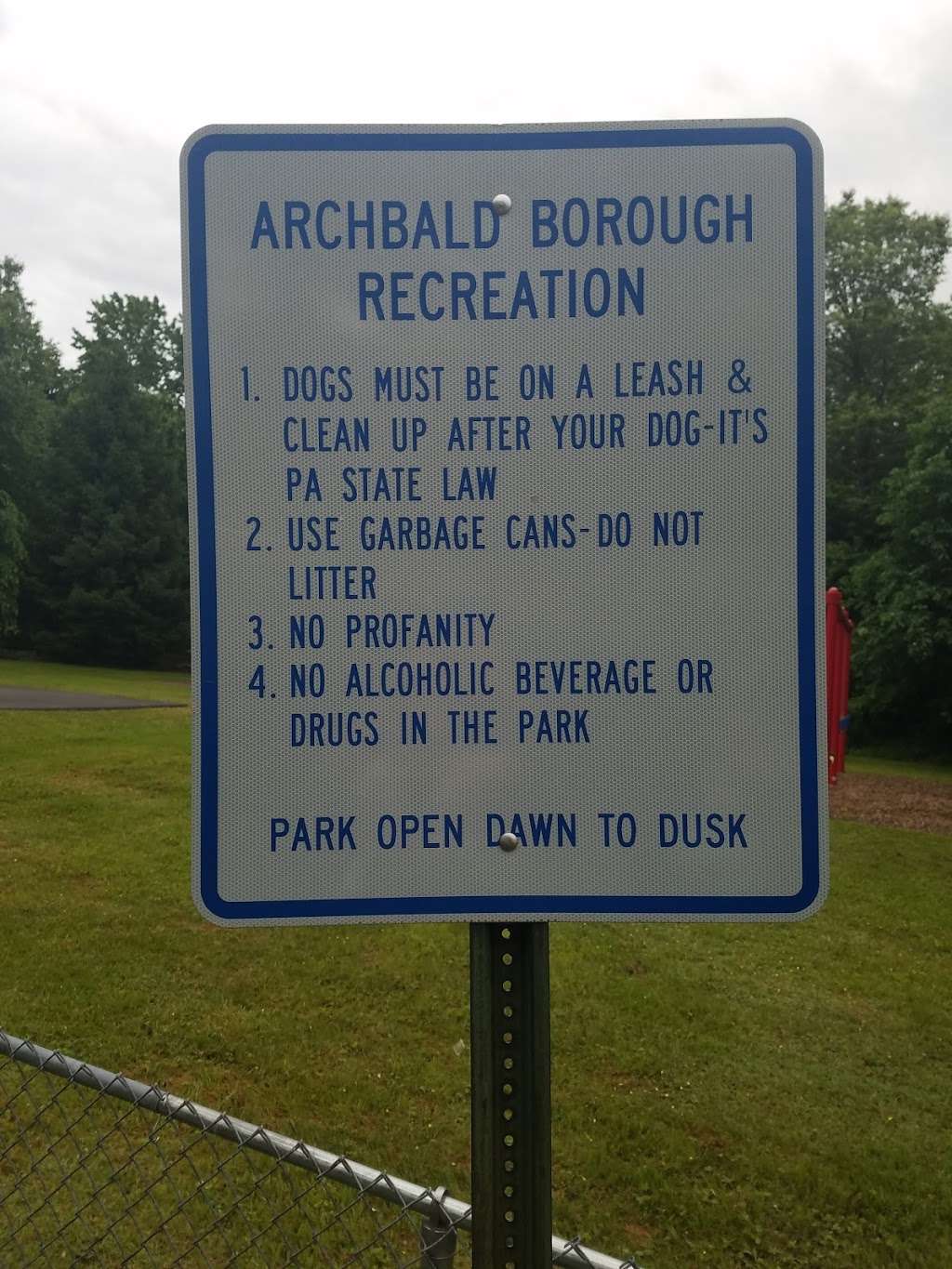 Archbald Borough Recreation Park - Nebraska Section | 400-498 Lackawanna St, Jermyn, PA 18433, USA | Phone: (570) 876-1800