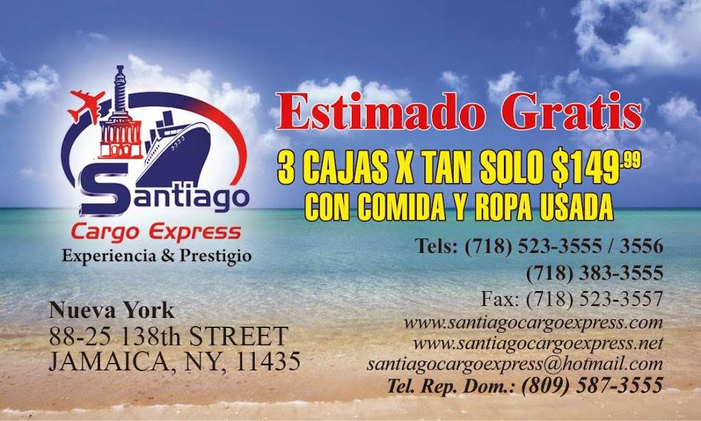 Santiago Cargo Express Corporation | 88-25 138th St, Jamaica, NY 11435, USA | Phone: (718) 383-3555