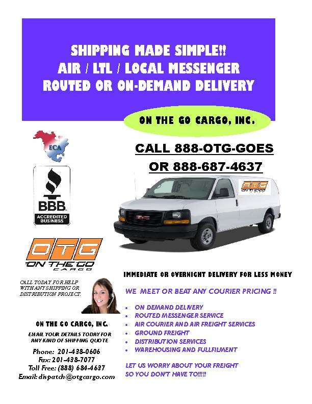 On The Go Cargo, Inc. | 463 Barell Ave, Carlstadt, NJ 07072, USA | Phone: (201) 438-0606