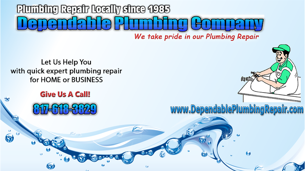 Dependable Plumbing Company | 2720 E Renfro St, Burleson, TX 76028, USA | Phone: (817) 447-2654