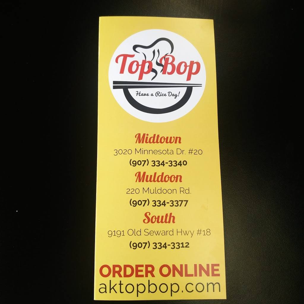 Top Bop - South | 9191 Old Seward Hwy #18, Anchorage, AK 99515, USA | Phone: (907) 334-3312