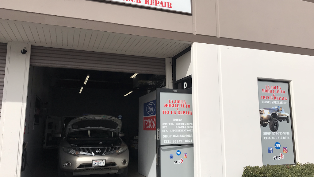 La Jolla Mobile Auto & Truck Repair | 5595 Magnatron Blvd D, San Diego, CA 92111, USA | Phone: (951) 216-8074