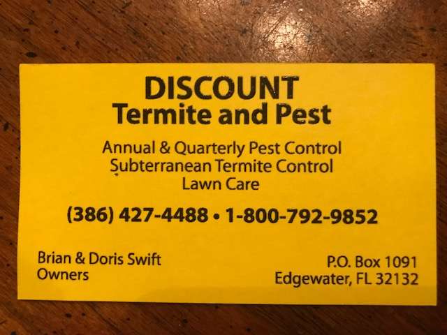 Discount Termite & Pest | 2228 Lime Tree Dr, Edgewater, FL 32141, USA | Phone: (386) 427-4488