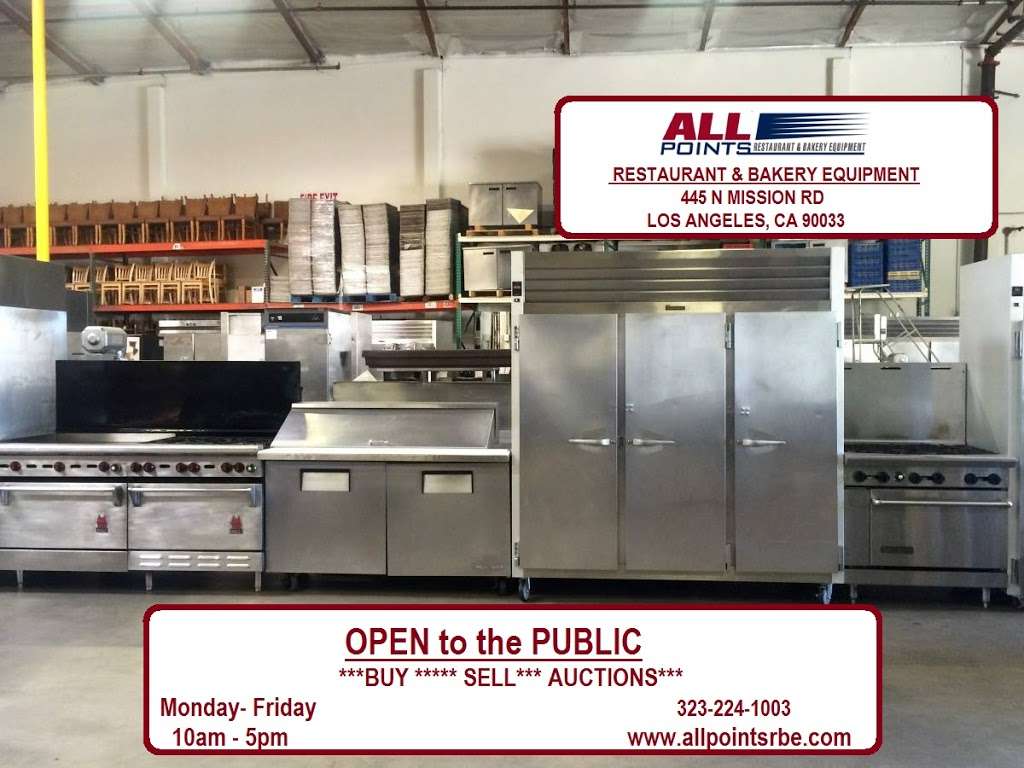 All Points Restaurant & Bakery Equipment | 1546 Knowles Ave, Los Angeles, CA 90063, USA | Phone: (323) 224-1003