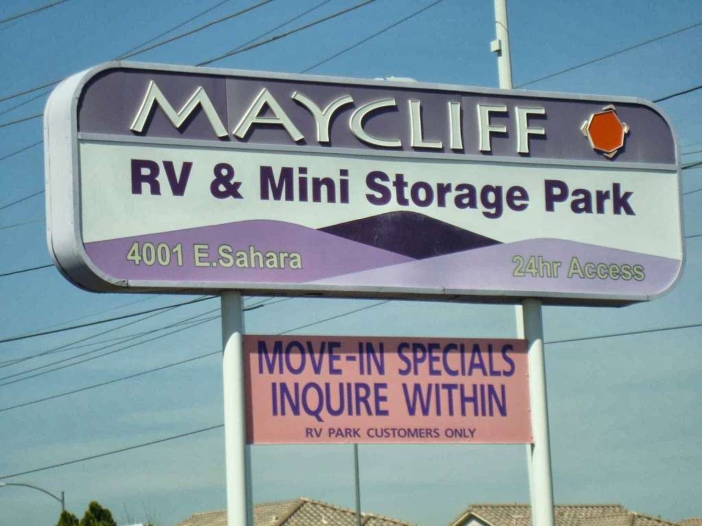 Maycliff Mini Storage-RV Park | 4001 E Sahara Ave, Las Vegas, NV 89104, USA | Phone: (702) 457-3553