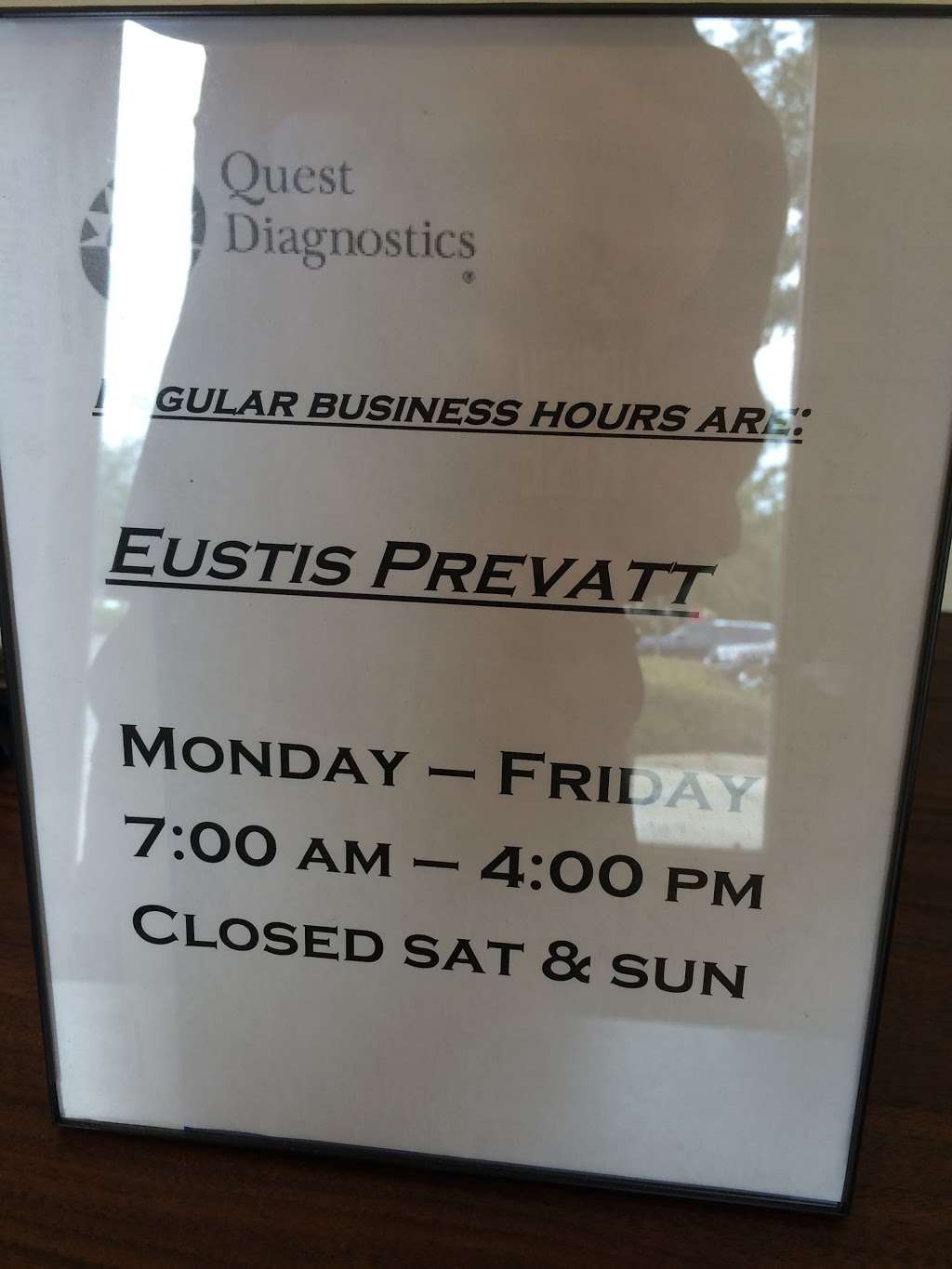 Quest Diagnostics Eustis Prevatt | 2130 Prevatt St Suite B, Eustis, FL 32726, USA | Phone: (866) 697-8378