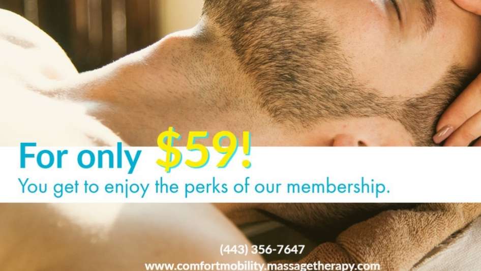 Comfort Mobility Massage | 1020 Edgewood Rd, Edgewood, MD 21040, USA | Phone: (443) 356-7647