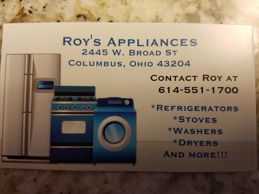 Roys Appliances | 2445 W Broad St, Columbus, OH 43204, USA | Phone: (614) 551-1700