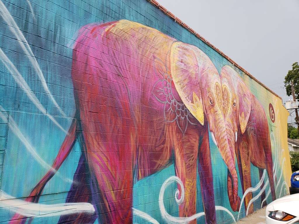 Elephants Mural | 508 Pecore St, Houston, TX 77009, USA