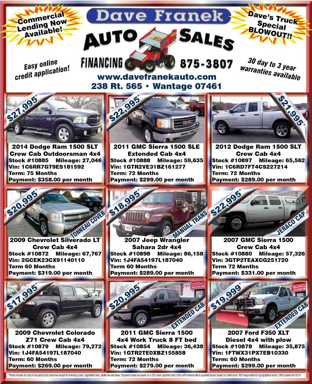 Dave Franek Automotive | 238 County Rd 565, Wantage, NJ 07461, USA | Phone: (973) 875-3807