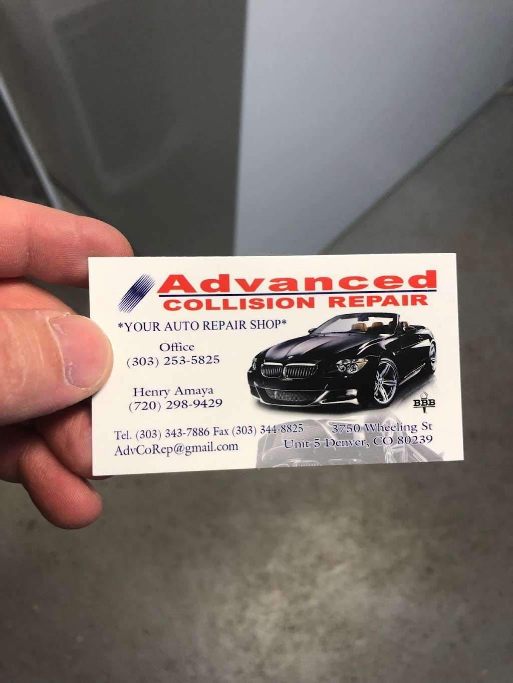 Advanced Collision Repair, LLC | 3750 Wheeling St Unit 5, Denver, CO 80239, USA | Phone: (303) 343-7886