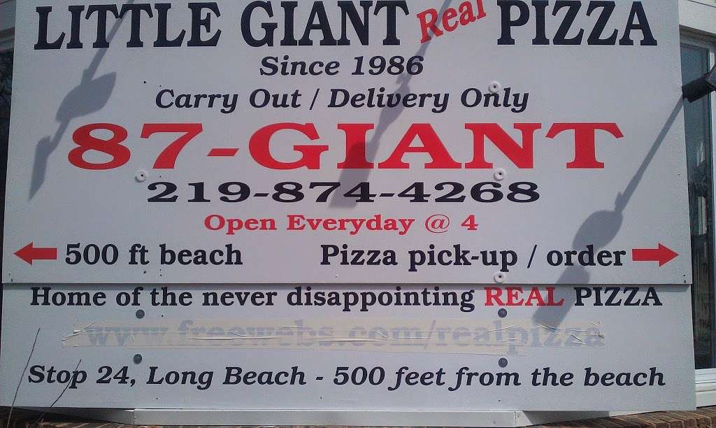 Little Giant Pizza at the beach | 2418 St Lawrence Ave, Long Beach, IN 46360, USA | Phone: (219) 874-4268