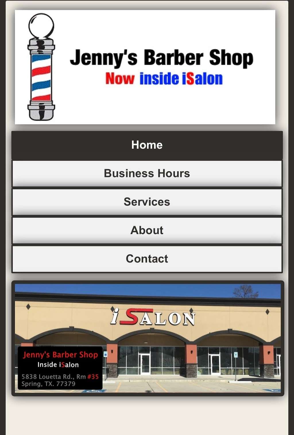 Jennys Barber Shop | 5838 Louetta Rd Room # 35, Spring, TX 77379, USA | Phone: (281) 455-4782