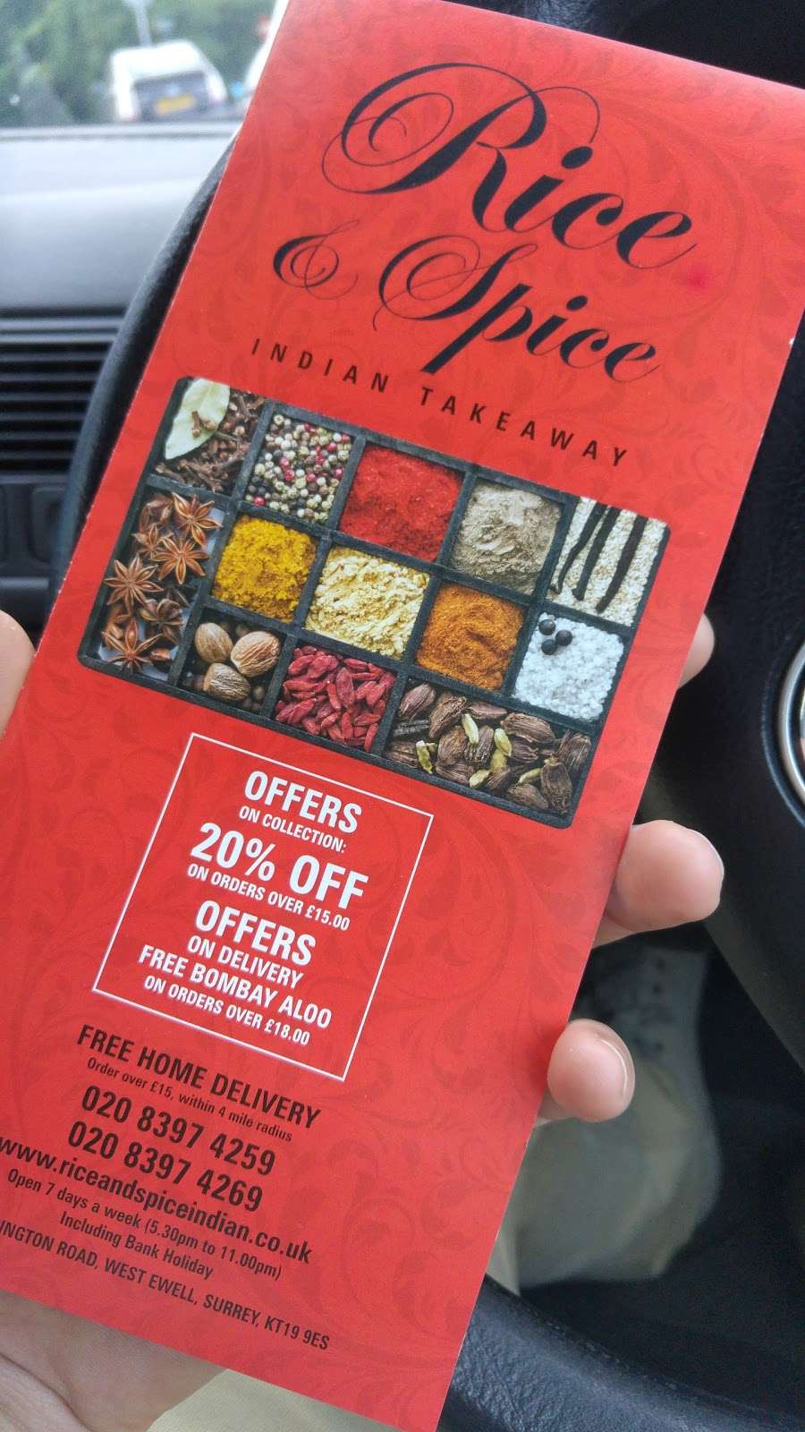 Rice and Spice | 478 Chessington Rd, Ewell, Epsom KT19 9ES, UK | Phone: 020 8397 4259