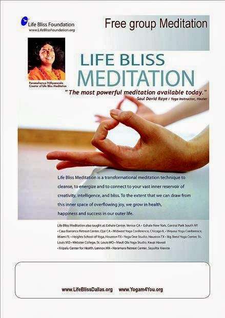 Life Bliss Meditation Dallas Chapter | 12835 Preston Rd, Dallas, TX 75230, USA | Phone: (214) 732-4042