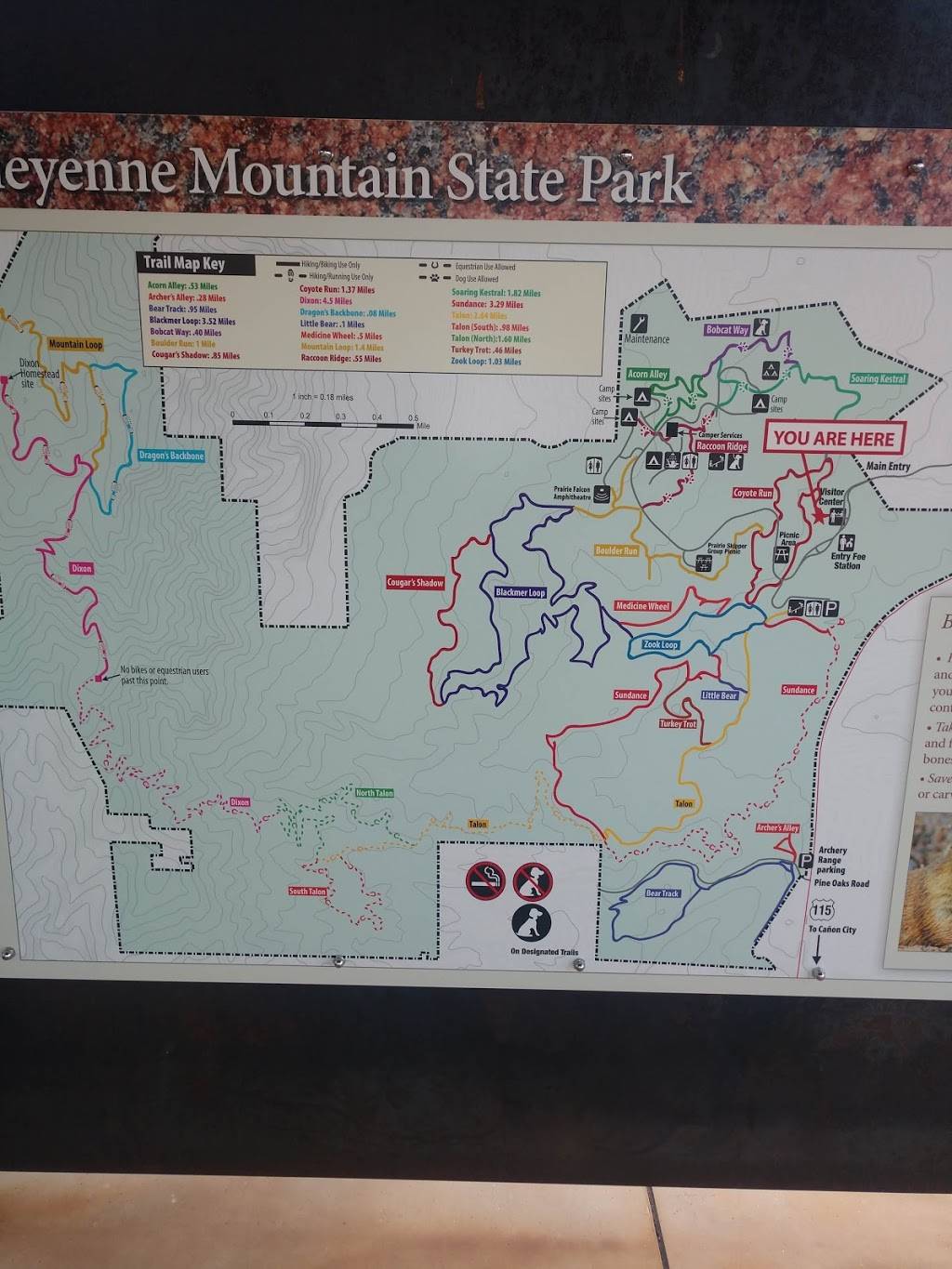 Cheyenne Mountain State Park Visitor Center | 410 JL Ranch Heights Rd, Colorado Springs, CO 80926, USA | Phone: (719) 576-2016