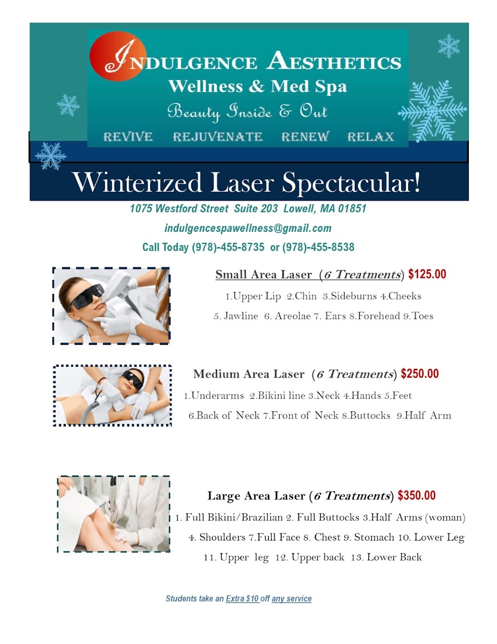 Indulgence Aesthetics Wellness & Med Spa | 1075 Westford St suite 203, Lowell, MA 01851, USA | Phone: (978) 455-8735