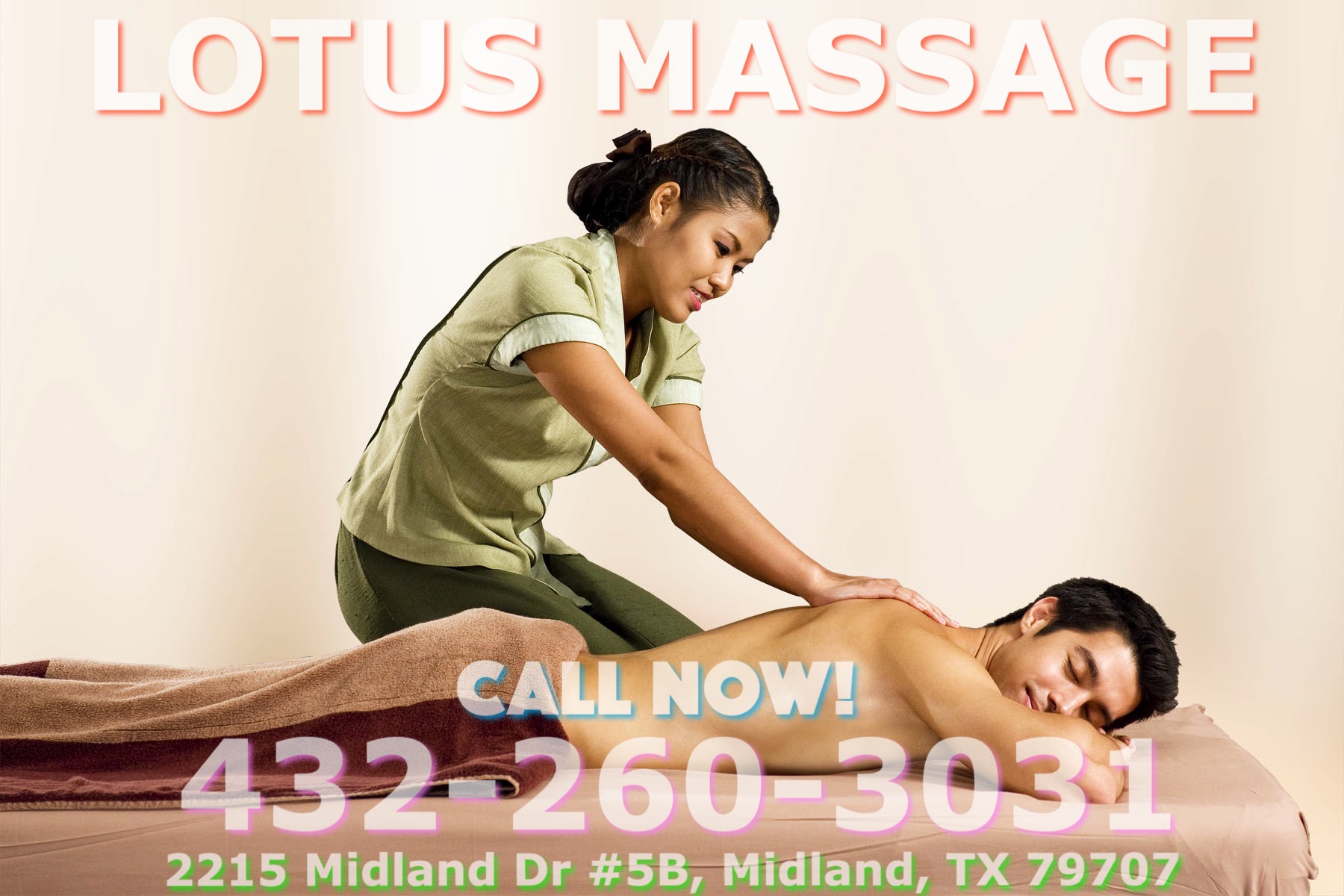 Lotus Massage | 2215 Midland Dr #5B, Midland, TX 79707, United States | Phone: (432) 260-3031