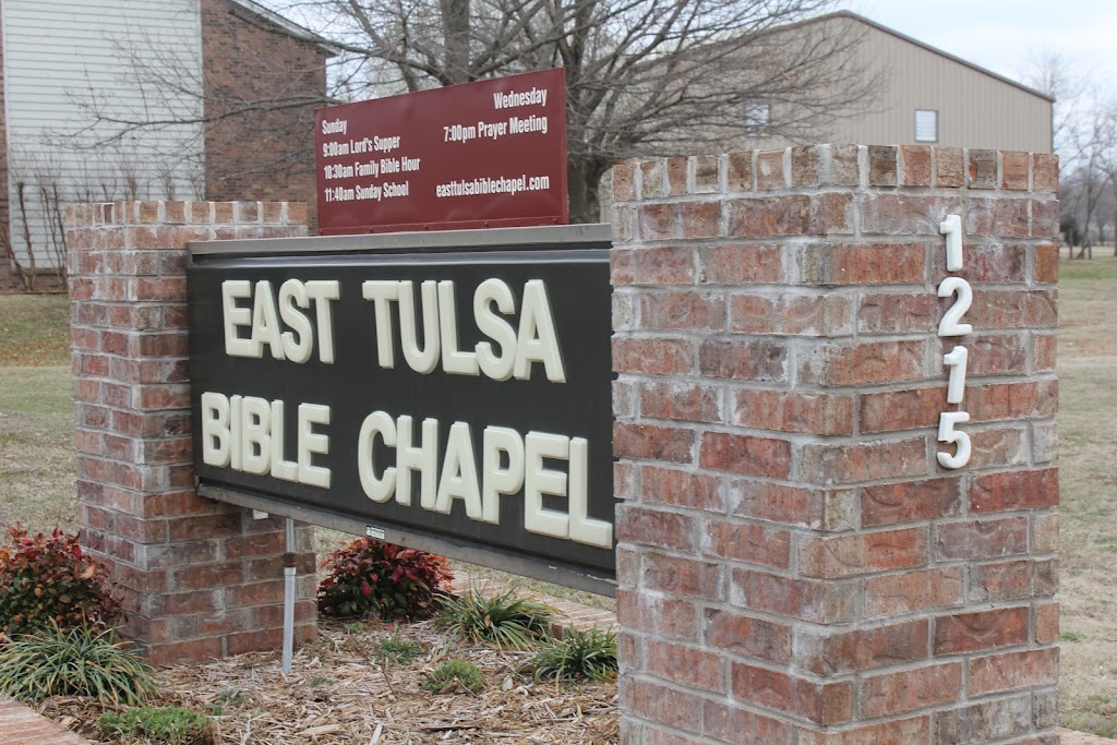 East Tulsa Bible Chapel | 1215 S 135th E Ave, Tulsa, OK 74108, USA | Phone: (918) 234-7244