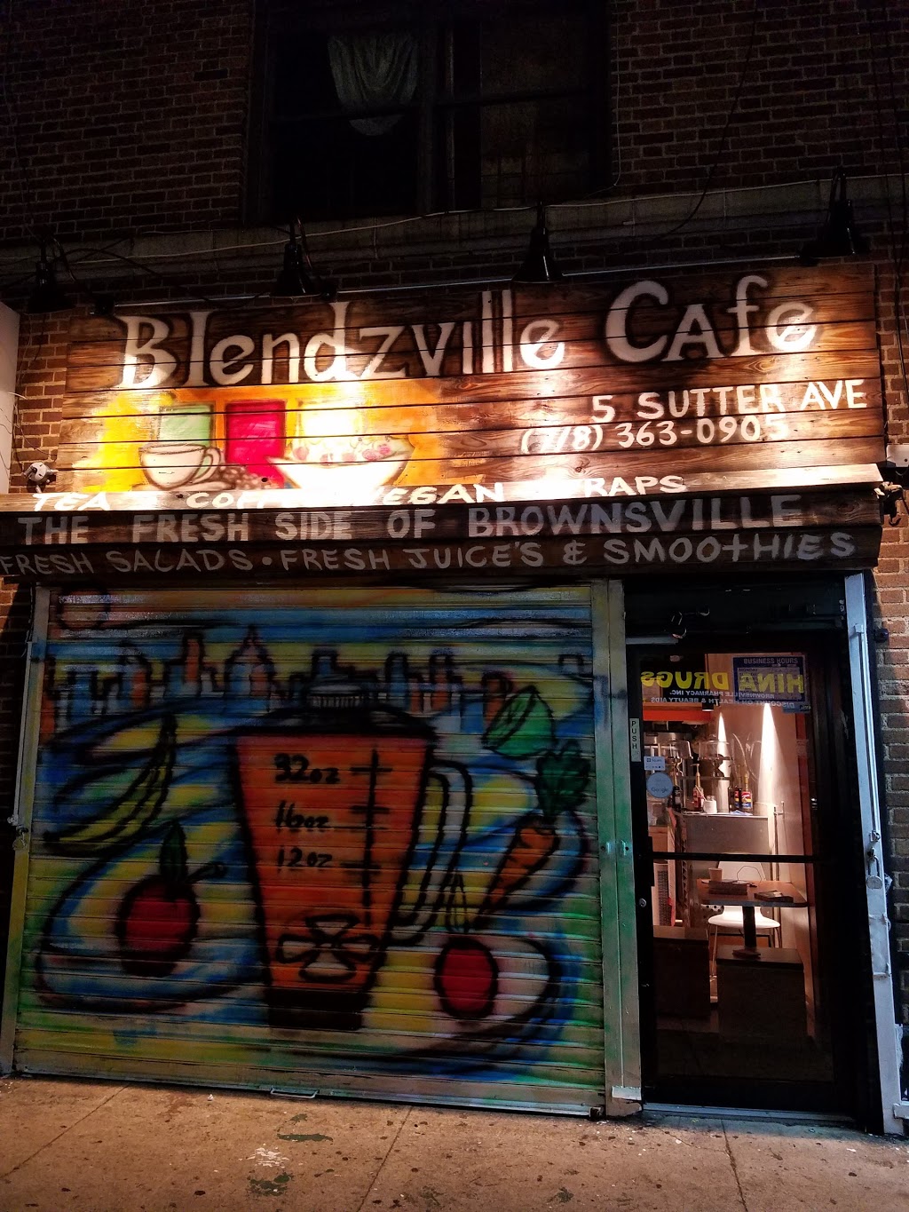 Blendzville Cafe | 5 Sutter Ave, Brooklyn, NY 11212, USA | Phone: (718) 363-0905