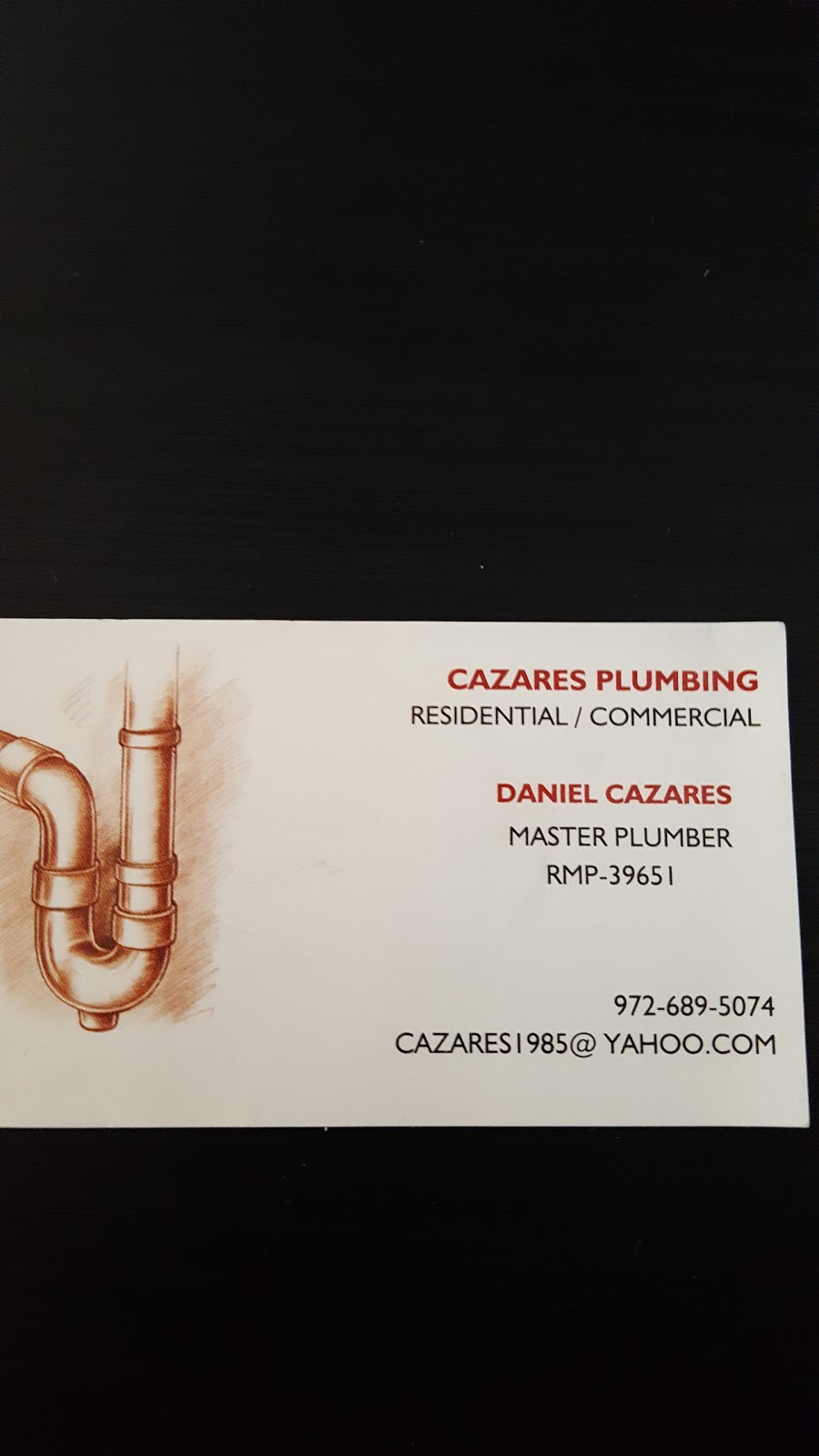 Cazares plumbing | 4777 Memorial Dr #121, The Colony, TX 75056, USA | Phone: (972) 689-5074
