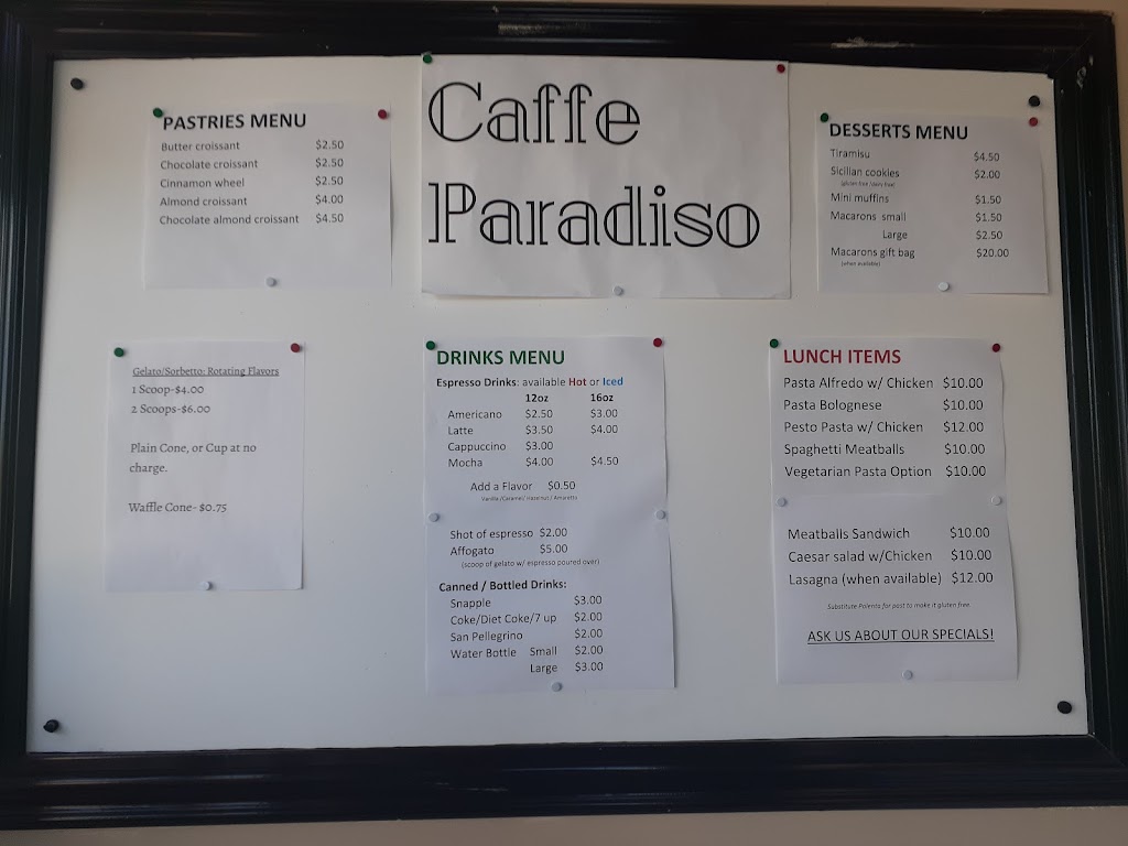 Caffe Paradiso | next to AMC theater, 2523 Sand Creek Rd Suite 120, Brentwood, CA 94513, United States | Phone: (925) 626-8757