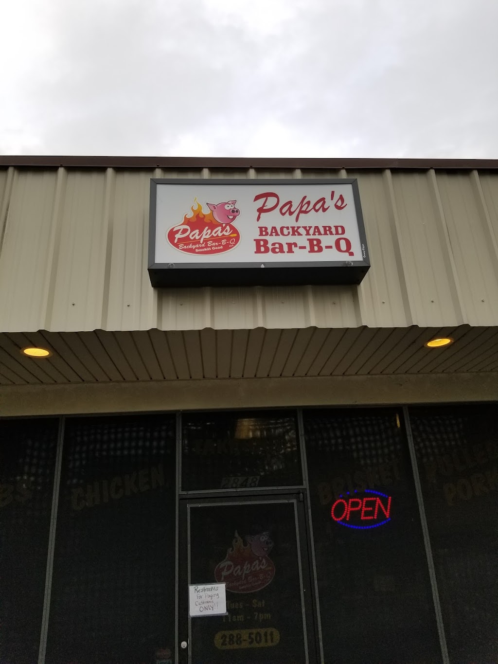 Papas Backyard BBQ | 2848 Slidell Ave, Slidell, LA 70458, USA | Phone: (985) 288-5011