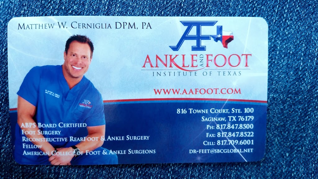 Ankle and Foot Institute of Texas | 816 Towne Ct, Fort Worth, TX 76179, USA | Phone: (817) 847-8500