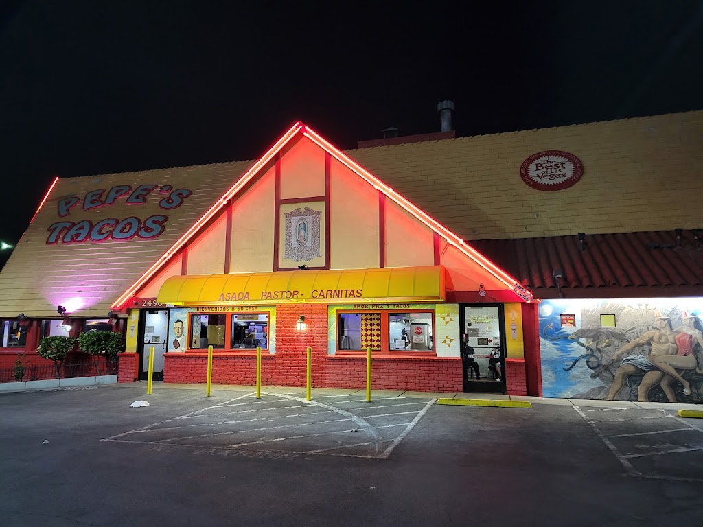 Pepes Tacos | Parking lot, 2490 E Fremont St, Las Vegas, NV 89104, USA | Phone: (702) 360-5200