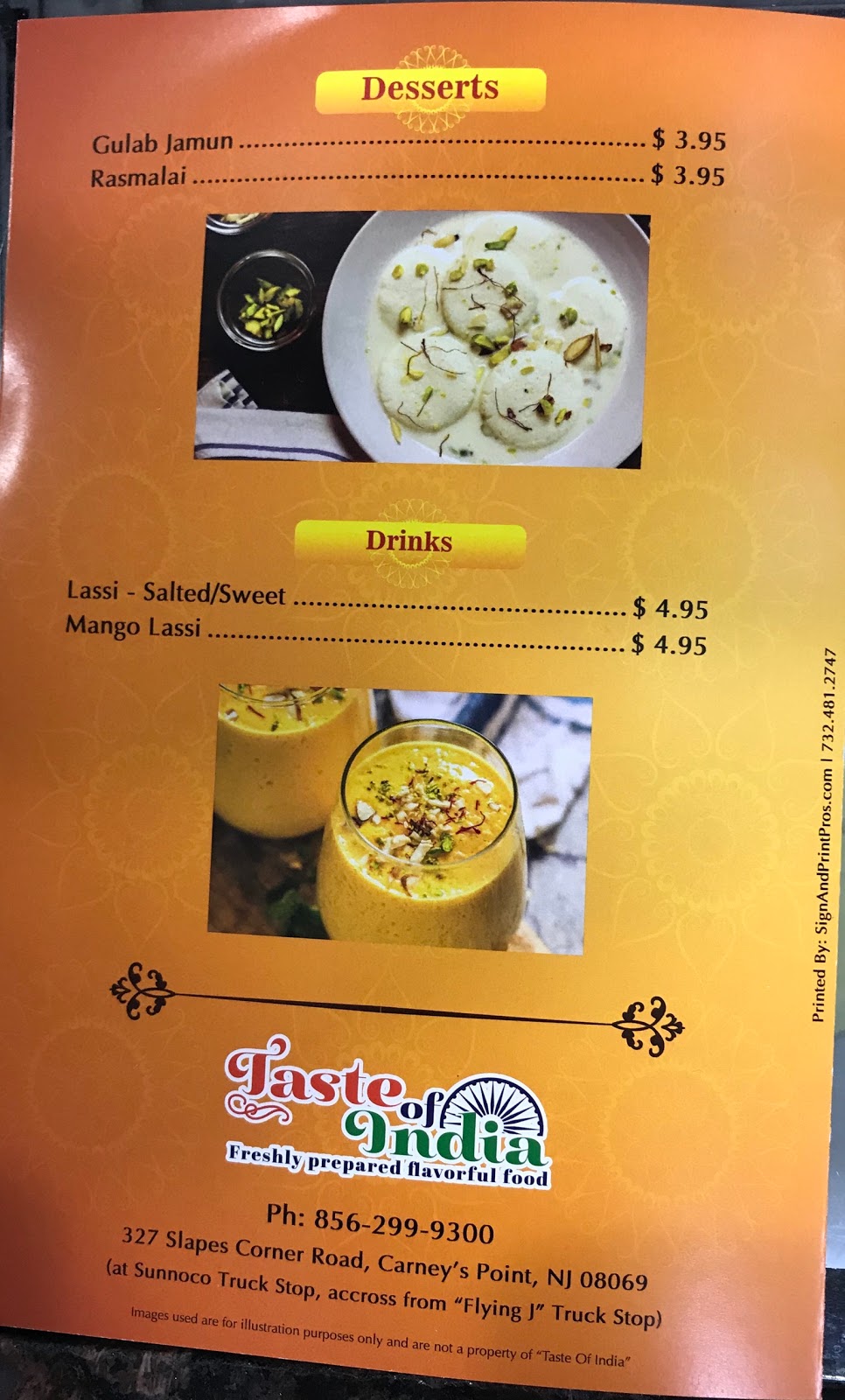 Taste of India | 327 Slapes Corner Rd, Carneys Point, NJ 08069, USA | Phone: (856) 299-9300