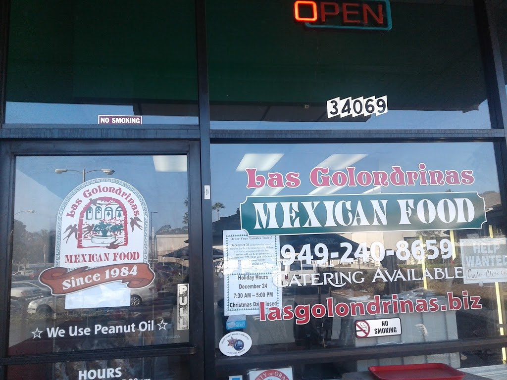 Las Golondrinas Mexican Food | 34069 Doheny Park Rd, Capistrano Beach, CA 92624, USA | Phone: (949) 240-8659