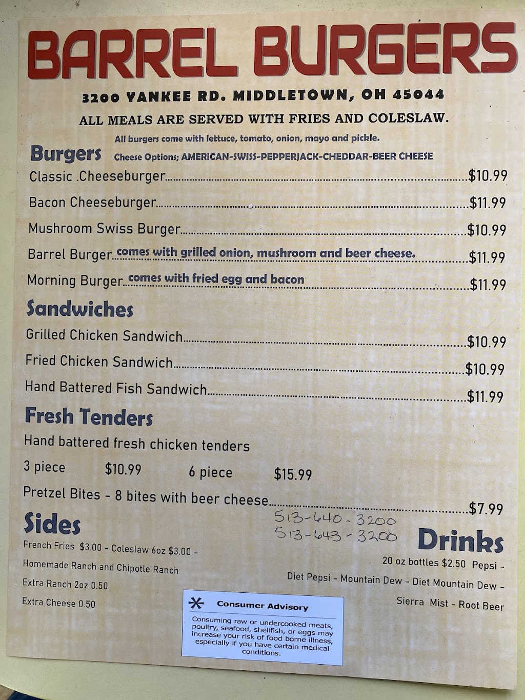 Barrel Burgers | 3200 Yankee Rd, Middletown, OH 45044, USA | Phone: (513) 643-3200