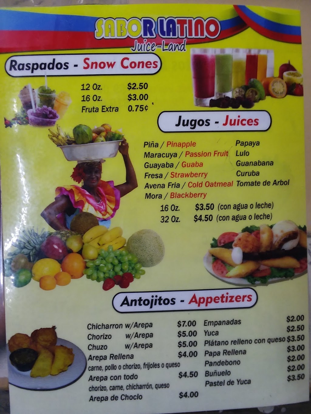 Sabor Latino Juice Land | 2324 S Collins St, Arlington, TX 76014, USA | Phone: (817) 860-0500