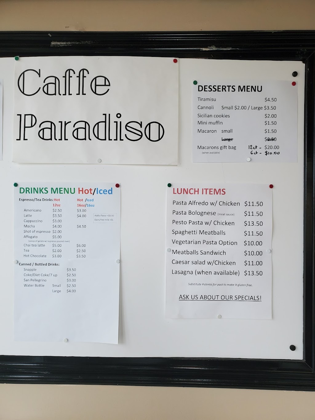 Caffe Paradiso | next to AMC theater, 2523 Sand Creek Rd Suite 120, Brentwood, CA 94513, United States | Phone: (925) 626-8757