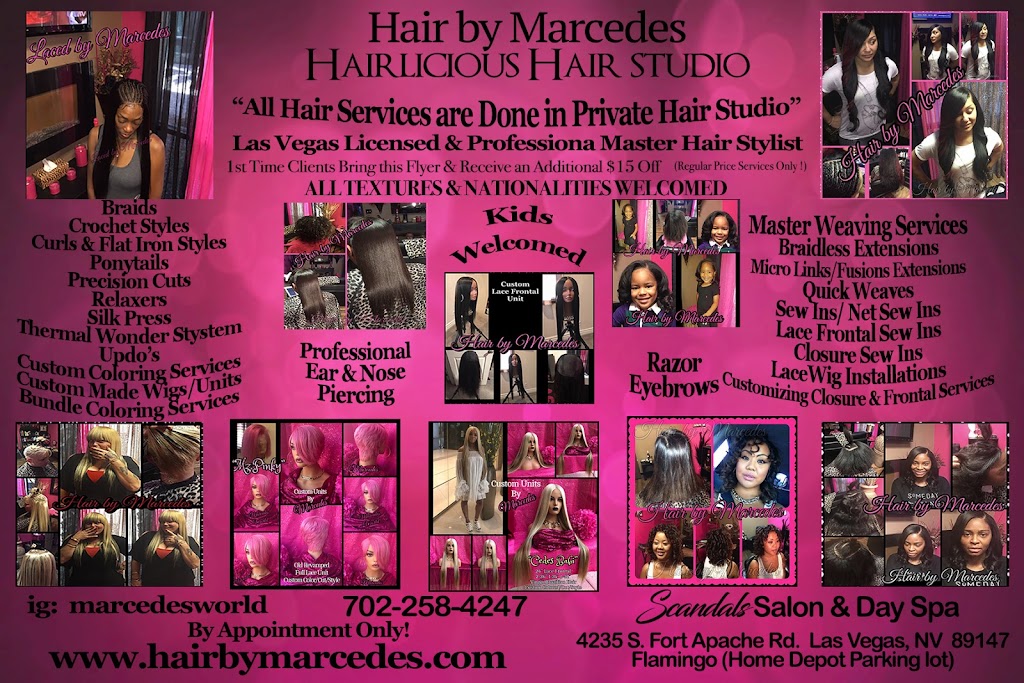 Hair & Nails by Marcedes/Hairlicious Hair & Nail Studio | 4235 S Fort Apache Rd, Las Vegas, NV 89147, USA | Phone: (702) 258-4247