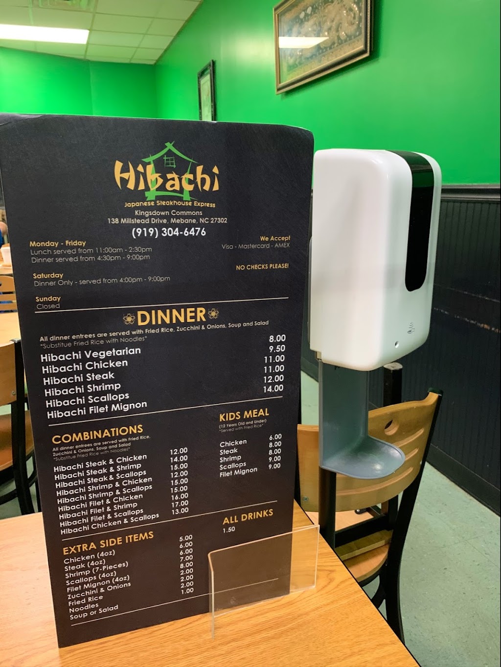 Hibachi | 138 Millstead Dr, Mebane, NC 27302, USA | Phone: (919) 304-6476